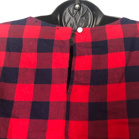 J.CREW MERCANTILE plaid boho bell sleeve shirt 2 - Picture 8 of 14